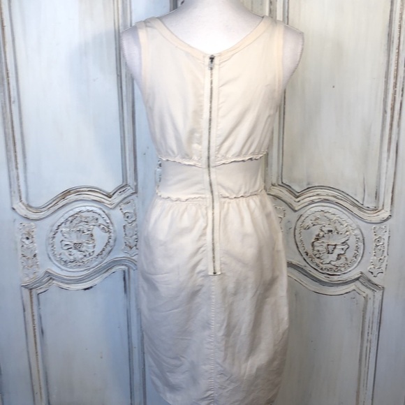 James Perse Los Angeles Linen Cotton Blend Neutral Lightly Textured Dress Size 1 - Picture 8 of 12